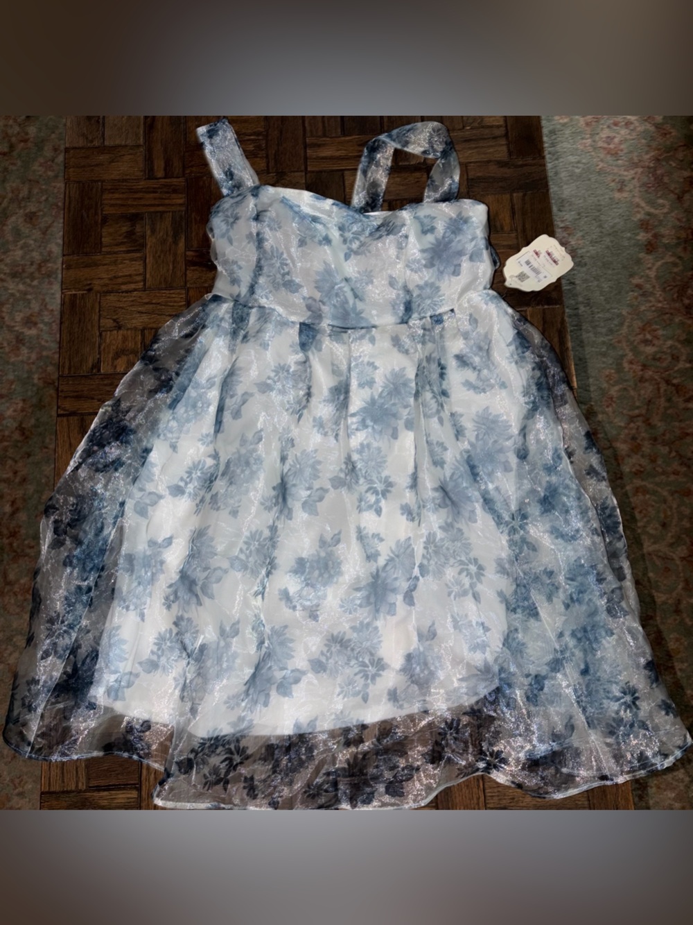 Altar'd State noel Mini Dress NWT new sheer organza floral m watercolor